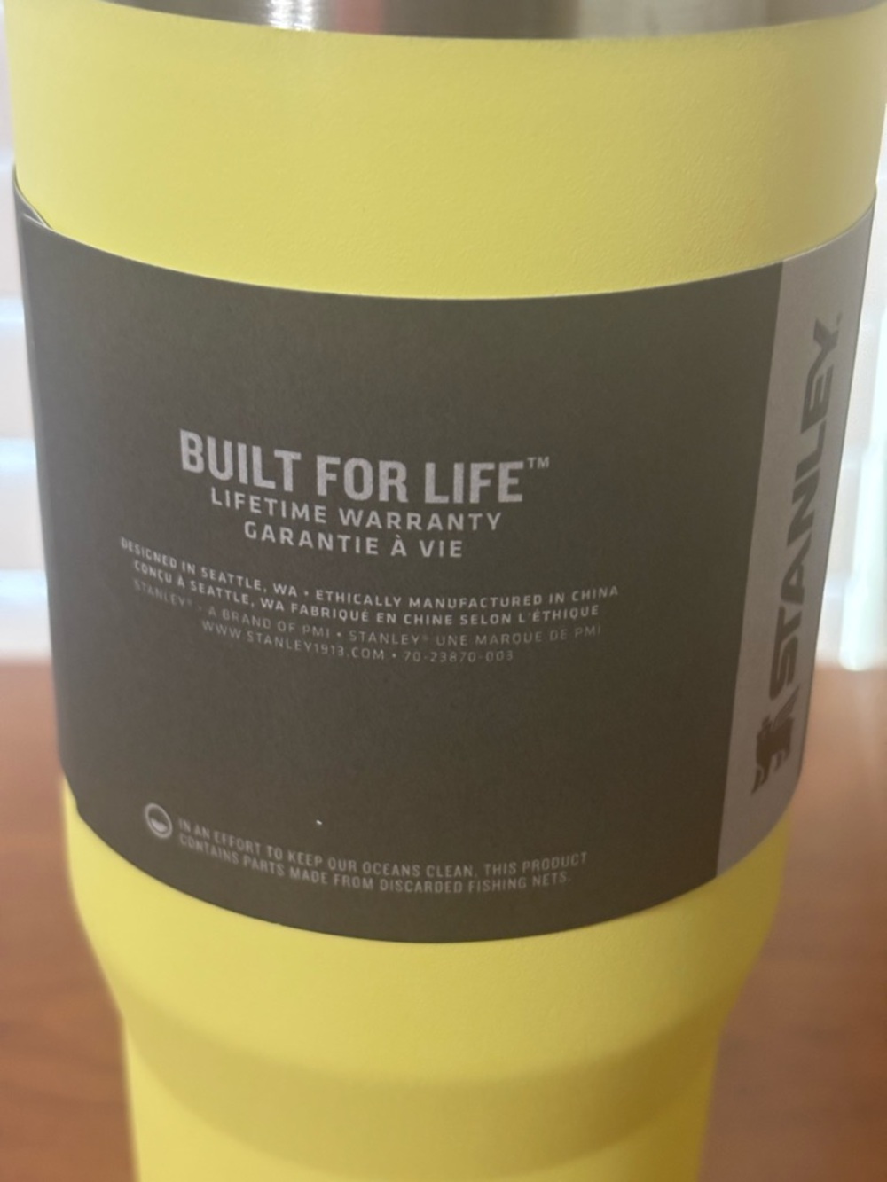 Stanley Flip Straw Tumbler in Yellow with Gray Lid - Picture 5 of 7